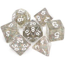 Load image into Gallery viewer, Light Brown Glitter Dice Set 7 Piece