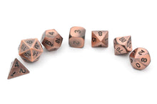 Load image into Gallery viewer, Bronzebeard&#39;s Treasure Metal Dice Set 7 Piece in a line