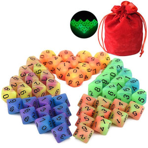 Glow in the Dark D10 Dice Set | 50 piece
