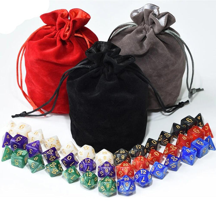 42 pieces of pearl dice bundle with dice bags