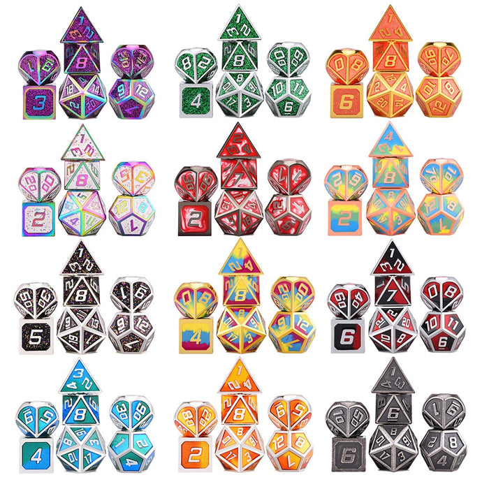 All Graffiti Metal Dice Sets in sets of 7 Pieces